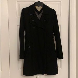 Tommy Hilfiger denim black wool coat size small